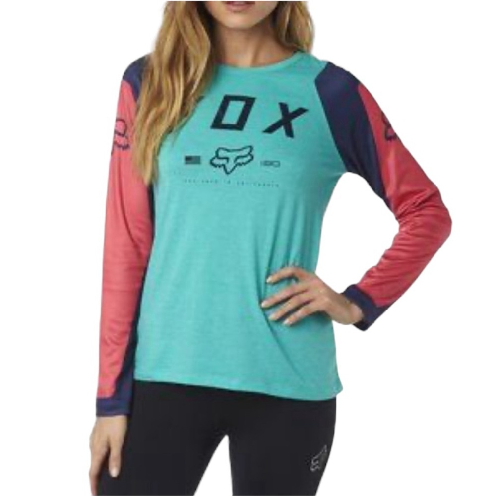 Fox Women Cycling Long Sleeve Cycling Casual T-Shirt Size XL